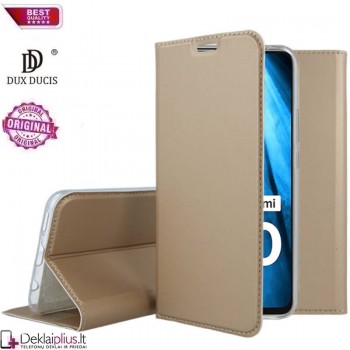 Dux Ducis dirbtinės odos viršelis - auksinės spalvos (Xiaomi Redmi 10/Redmi 10 (2022 m.)